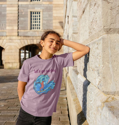 Kids' Sustainable T-Shirt - "Let's Go Surfing: Ride the Waves Sustainably